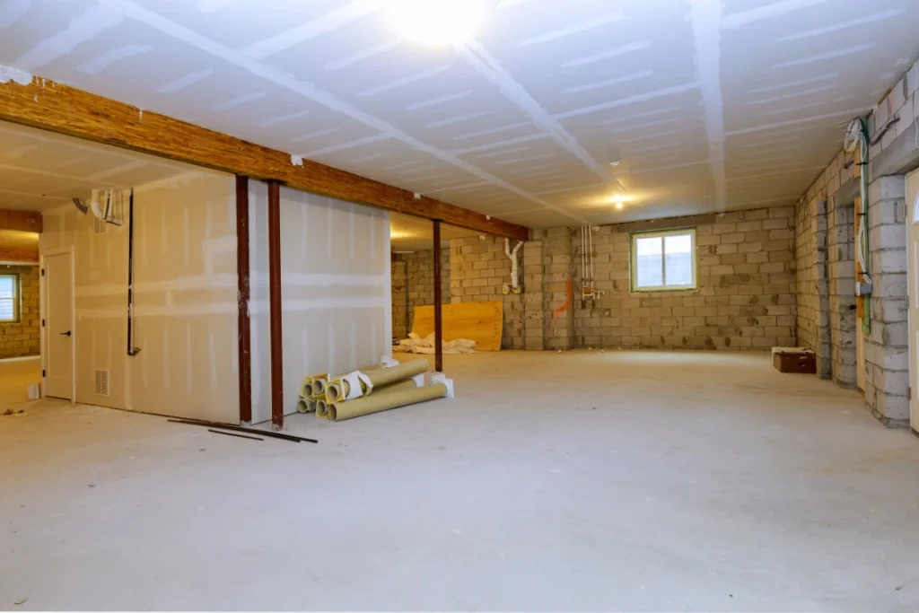 Unfinished basement in Greenville, SC